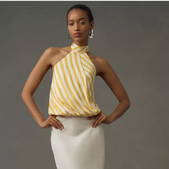 Brand New Maeve Halter Scarf Bubble-Hem Tank - Picture 3 of 8